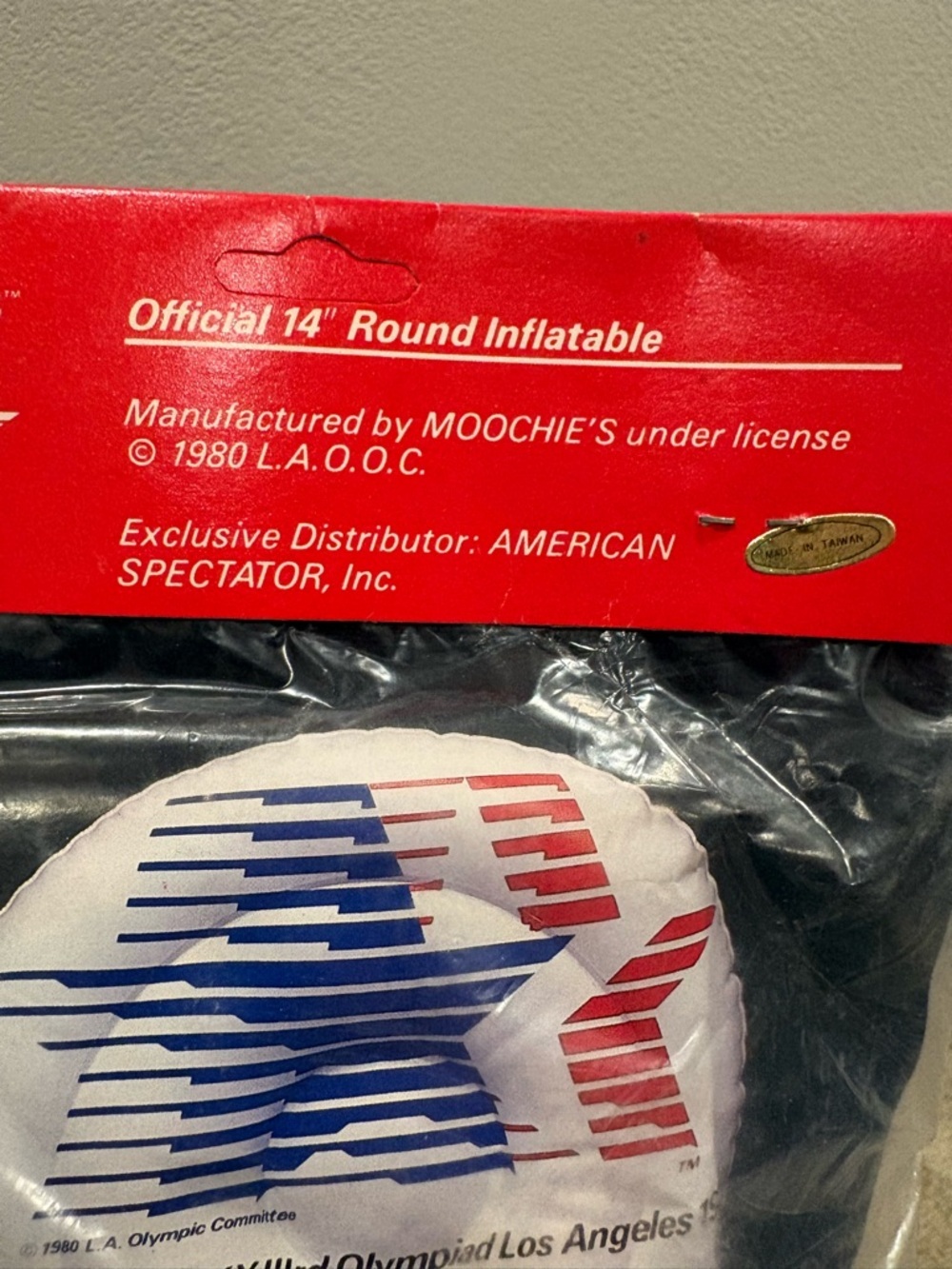 Vintage Los Angeles 1984 Olympics Stadium Cushion Inflatable USA Moochies NEW - Picture 4 of 5